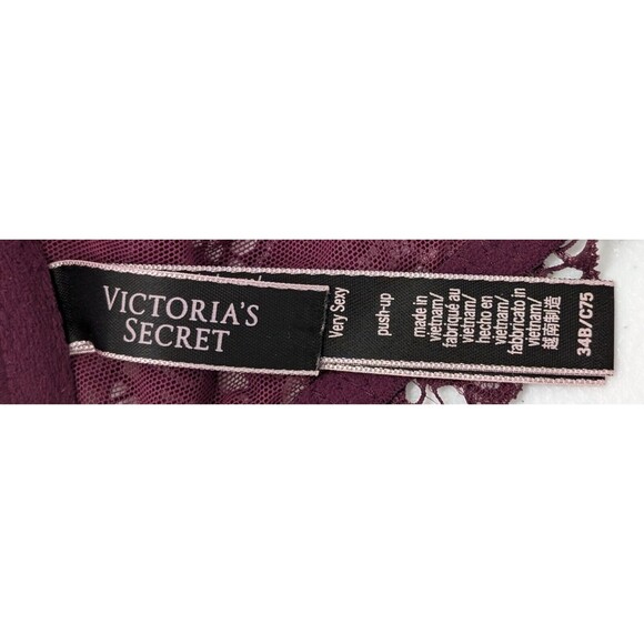 Victoria's Secret Bra Women's 34B Plum Purple Lace Push Up Very Sexy - Picture 6 of 6
